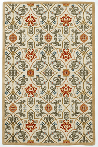 Alfombra Oriental Tradicional Persa con Diseño Floral, Beige Dorado, Vintage, para Sala de Estar o Dormitorio, Tamaños y Colores Personalizables - Product Image 4