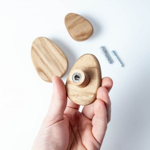 Premium Wooden <b>Wall</b> <b>Hooks</b> Modern Teardrop Shape Coat <b>Hook</b> for Bedroom Bathroom Hallway and Office Storage Solutions - Product Image 3