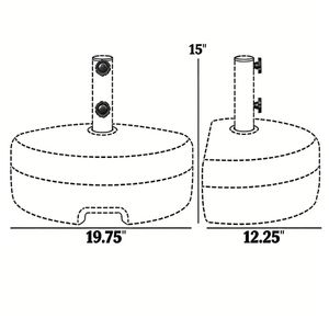 Supporto e Base per Ombrellone da Esterno per Patio e Terrazzo (Solo Base) - Product Image 6