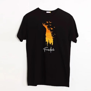 เสื้อยืดคอกลมแขนสั้นผู้ชาย ผ้าเจอร์ซีย์คอตตอน 100% ทรงปกติ สวมใส่สบาย สีพื้น โลโก้ด้านหน้า น้ำหนัก 320 กรัม ระบายอากาศได้ดี - Product Image 1
