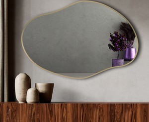 Espejo de Vanidad, Espejo de Pared Elegante, Decoración de Pared con Espejo, Espejo de Pared Orgánico, Espejo Irregular, Espejo Ondulado, Espejo Nube - Product Image 2