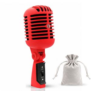 Vintage Classic Dynamic XLR <b>Studio</b> Microphone Retro Style Red - Product Image 1
