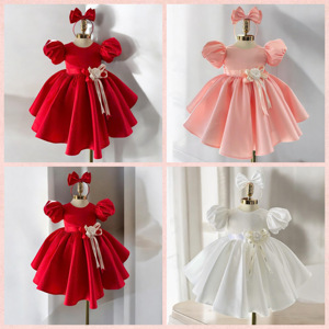 ชุดเดรสสั้นลายดอกไม้สำหรับเด็กผู้หญิงชุดเดรสสั้นลายดอกไม้เจ้าหญิงฤดูร้อนผลิตในเวียดนามราคาไม่แพง - Product Image 2