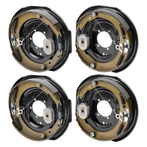 Kit de freno eléctrico para remolque de 7000 lb con montaje de 5 orificios, 12 x 2 pulgadas, 2 pares de frenos de camión autoajustables con respaldo - Product Image 3