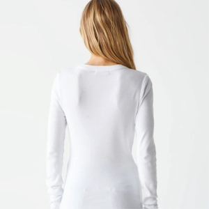 Camiseta Moderna Casual de Manga Larga para Mujer, Mezcla de Algodón Premium, Cuello Redondo Cómodo, Top de Moda para Uso Diario - Product Image 2