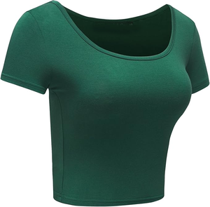 Top Corto Informal para Mujer, Tendencia Actual, Antiarrugas, Gran Venta, Calidad Premium, Precio Económico, Top Corto para Mujer con Logotipo/Colores Personalizados - Product Image 3