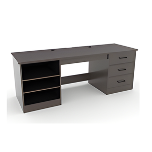 Bureau d'écriture 74 pouces avec tiroirs, certifié CARB P2, MDF de qualité E0, finition HPL LPL, bordure assortie pour motels - Product Image 1