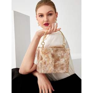 Premium Women's Artisan Resin Clutch Bag Party Wear <b>Purse</b> for Weddings and Special Occasions - Product Image 1