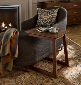 Mesa auxiliar de madera de teca color marrón oscuro para uso en interiores, sala de estar - Product Image 2