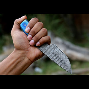 Cuchillo de Supervivencia Doble de Acero Damasco al Carbono de Grado Industrial Hecho a Mano con Hoja Deslizable Intercambiable, Diseño OEM Personalizable, 3 Años de Garantía - Product Image 4