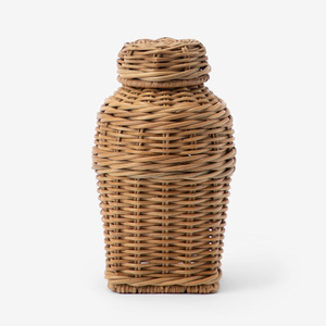 Natural <b>storage</b> jars premium rattan jar hand-weaving lidded basket <b>decorative</b> <b>box</b> container - Product Image 2