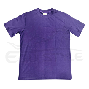 เสื้อยืดสีม่วงทรงโอเวอร์ไซส์ 250 GSM ผ้าคอตตอนผสมโพลีเอสเตอร์ คอกลม แขนสั้น ผู้ผลิตเสื้อยืดสตรีทแวร์ เสื้อยืดเปล่า - Product Image 1