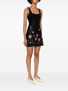 Vestido de noche con cuentas de diseñador, mini vestido con cuello alto, mangas largas y bordado elegante para mujer. - Product Image 6