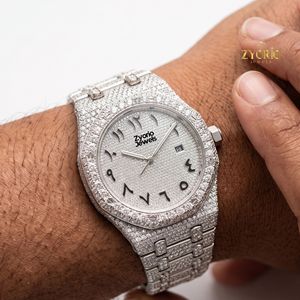 Reloj Mecánico de Lujo con Esqueleto, 41 mm, Diamantes, Esfera Árabe, Unisex, Acero Inoxidable, Cierre Oculto con Botón, Resistente al Agua 3 BAR - Product Image 2