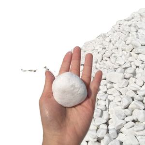 หินไข่สีขาวธรรมชาติ หินแม่น้ำ รูปทรงวงรี - Product Image 1