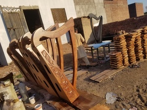 15 Strings Semi LEVERS Celtic Irish ROSEWOOD HARP+ Bag+ Tuning Key + String 27" Diagonal Irish Harp <b>Instrument</b> Beginners - Product Image 6