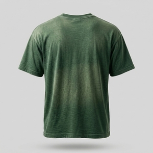 เสื้อยืดผู้ชายสไตล์วินเทจสีซีดจางทรงโอเวอร์ไซส์ พิมพ์ลายสกรีนแบบรักษ์โลก แฟชั่นสตรีทแวร์ ล้างแบบ Monkey Wash ผ้าฝ้าย 100% - Product Image 2
