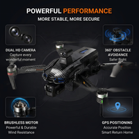Drone jouet AE60 Ultra GPS avec caméra double 4K, cardan 3 axes, évitement d'obstacles à 360°, quadricoptère FPV sans balais