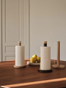Rustic <b>Wooden</b> Paper <b>Towel</b> Holder Stand Free Standing Kitchen Storage <b>Rack</b> dining table use - Product Image 4