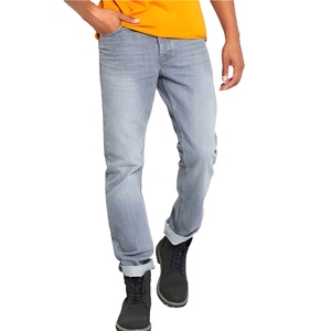 2026 High Raise Men's Winter Jeans 100% Organic Cotton Customized Color Logo Slim Straight-leg Plus Size Boys Fashion OEM - Product Image 1