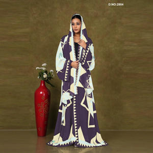 Graceful Patterned Abaya <b>Shrug</b> Featuring Fluid Fall, Modest Fashion Appeal, Sleeves, Premium, Trend-Focused Ethnic Outerwear - Product Image 2