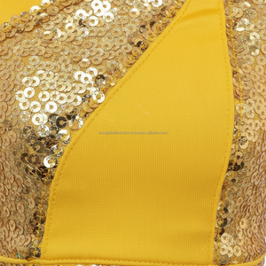 Majorette Dancewear Women Adult Cheerleader Uniform Lightweight Customizable Team Sequined Bodysuit <b>Skirt</b> Set Sparkly - Product Image 5