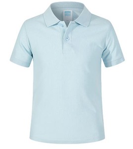 Vêtements à manches courtes pour enfants, chemise de marque, uniforme scolaire uni pour garçons et filles de maternelle, vêtements décontractés tricotés - Product Image 4