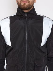 Survêtement en nylon personnalisé pour homme, ensemble de sport léger 2 pièces avec sweat à capuche et pantalon de jogging, coupe-vent, color block, personnalisable - Product Image 2