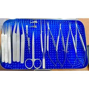 Kit de instrumentos microquirúrgicos para mano, pinza microvascular, set de suturas quirúrgicas, acero inoxidable, calidad estadounidense y europea - Product Image 1