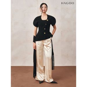 Pantalones de Pierna Ancha con Cintura Alta y Cinturón para Mujer, Estilo Q781, Corte Holgado, Ideales para Oficina en Verano - Product Image 1