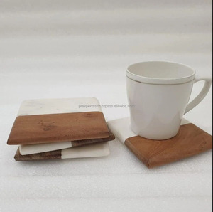 ที่รองแก้วทำจากไม้หินอ่อนทรงสี่เหลี่ยมสำหรับโฮมออฟฟิศหรืองานขึ้นบ้านใหม่เทศกาลคริสต์มาสแบบอินเดียสำหรับวางบนโต๊ะ - Product Image 3