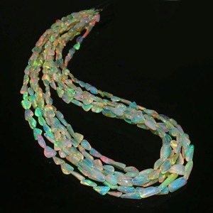 Top Quality Natural Ethiopian Fire <b>Opal</b> Smooth Nugget Beads 4x3-8x5mm Welo <b>Opal</b> Gemstone 16 Inch Strand for Jewelry Making Bulk - Product Image 4
