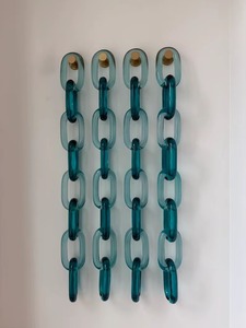 Décoration murale en résine de luxe, style chaîne, abstrait moderne, minimaliste, étanche, multifonctionnelle, sculpture murale suspendue, utilisation comme chaîne décorative - Product Image 5