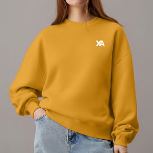 Sudadera informal de gran tamaño, mezcla de algodón, cómoda, holgada, con cuello redondo, manga larga, estilo urbano, para uso diario - Product Image 1