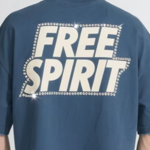 เสื้อยืดโอเวอร์ไซส์ผ้าคอตตอนหนา 240 กรัม สำหรับผู้ชาย ลายกราฟิก พิมพ์ลายสกรีนแบบกำหนดเอง ประดับด้วยเพชรเทียม - Product Image 4