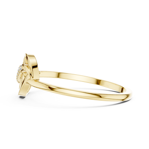 แหวนเพชรทองคำขาวเพาะเลี้ยงแบบขายส่ง 10K 14K 18K แหวนลายฉลุแบบอินฟินิตี้ไขว้กัน แหวนผู้หญิง เครื่องประดับชั้นดี รับผลิตแบบ OEM ODM - Product Image 1