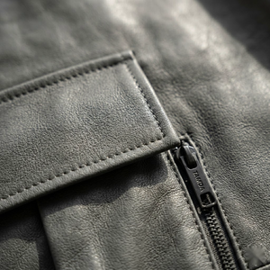 High Quality Custom Men's <b>Leather</b> <b>Pants</b> | Regular Fit Breathable Canvas Fabric Fashionable Casual Design - Product Image 4