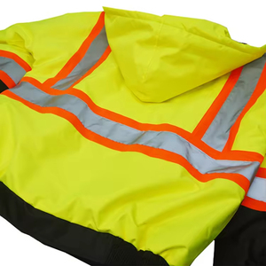 Chaqueta de Seguridad Invernal de Alta Visibilidad Personalizada, Transpirable, Impermeable, Reflectante, de Poliéster, para Trabajo, con Logotipo Personalizado - Product Image 4