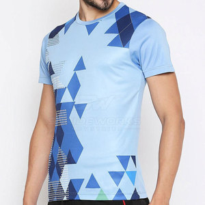 Men Sublimation <b>Shirt</b> Performance Sports Top Lightweight Breathable Quick Dry <b>100</b>% <b>Polyester</b> O-Neck Collar Fabric Suitable for - Product Image 4