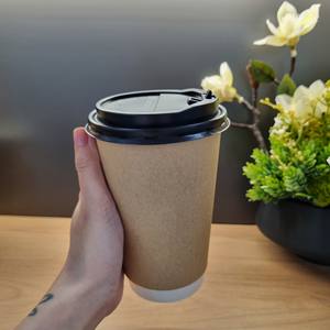 Gobelets en papier kraft personnalisés avec couvercles, 4oz, 8oz, 12oz, 16oz, pour boissons chaudes, café, impression personnalisée, à paroi simple, jetables, vente chaude - Product Image 4