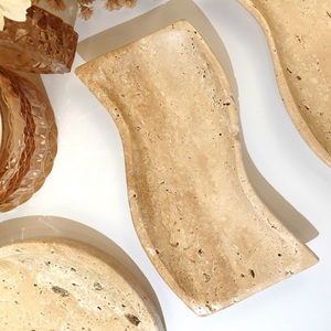 Modern <b>Oval</b> Marble Serving Tray Long Shape Decorative Stone Tray Kitchen Serving Platter <b>Coffee</b> <b>Table</b> Home Decor Accessories NEW - Product Image 4