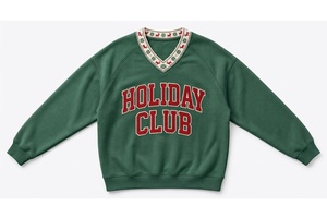 Sudadera de Invierno con Cuello en V para Mujer, Manga Larga, Tejida en Algodón, con Estampado de Letras, Diseño de Temporada Invernal - Product Image 4