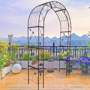 Arco da Giardino in Metallo per Esterni, Arco Nuziale per Eventi e Feste, Pergolato per Piante Rampicanti, Arco Decorativo da Giardino B - Product Image 1
