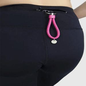 High Waist Full Length Yoga <b>Leggings</b> Solid Navy Blue Side Stripe Seamless Spandex Nylon Pants - Product Image 5