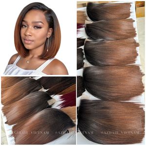 Bob peluca 2024 Venta caliente cabello humano vietnamita vendedores de cabello virgen hueso recto pelucas de cabello humano sin cola - Product Image 6