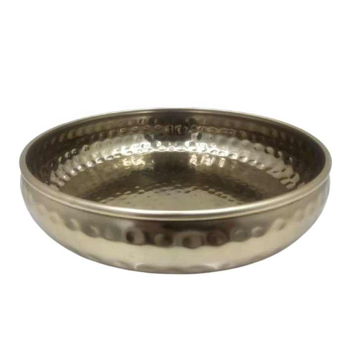 Serveware Aluminum Round Shaped Bowl Zinc Antique Finishing Food and Snacks Serving Bowl Handmade Customized