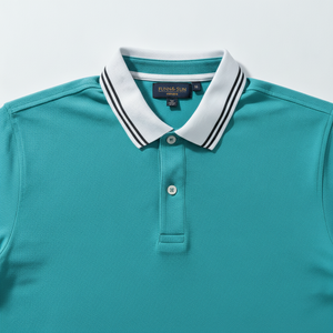 Polo pour homme en coton piqué, couleur unie, design personnalisé OEM, dernière collection, coupe classique, coupe ajustée, tricot côtelé, respirant et décontracté - Product Image 4