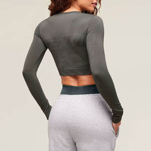 เสื้อครอปออกกำลังกายสำหรับผู้หญิง ระบายอากาศได้ดี กระชับรูปร่าง แฟชั่นทันสมัย ราคาสุดคุ้ม - Product Image 4
