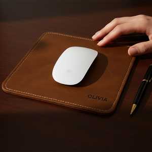 Tapis de souris en cuir véritable, tapis de bureau à glissement fluide, tapis de souris en cuir de vachette de luxe pour les joueurs professionnels LMP-0065 - Product Image 4