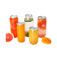 Boîtes de boisson gazeuse en PET durables de 250 ml, 330 ml, 375 ml, 500 ml, boissons gazeuses avec couvercle facile à ouvrir pour plus de commodité, logo personnalisé